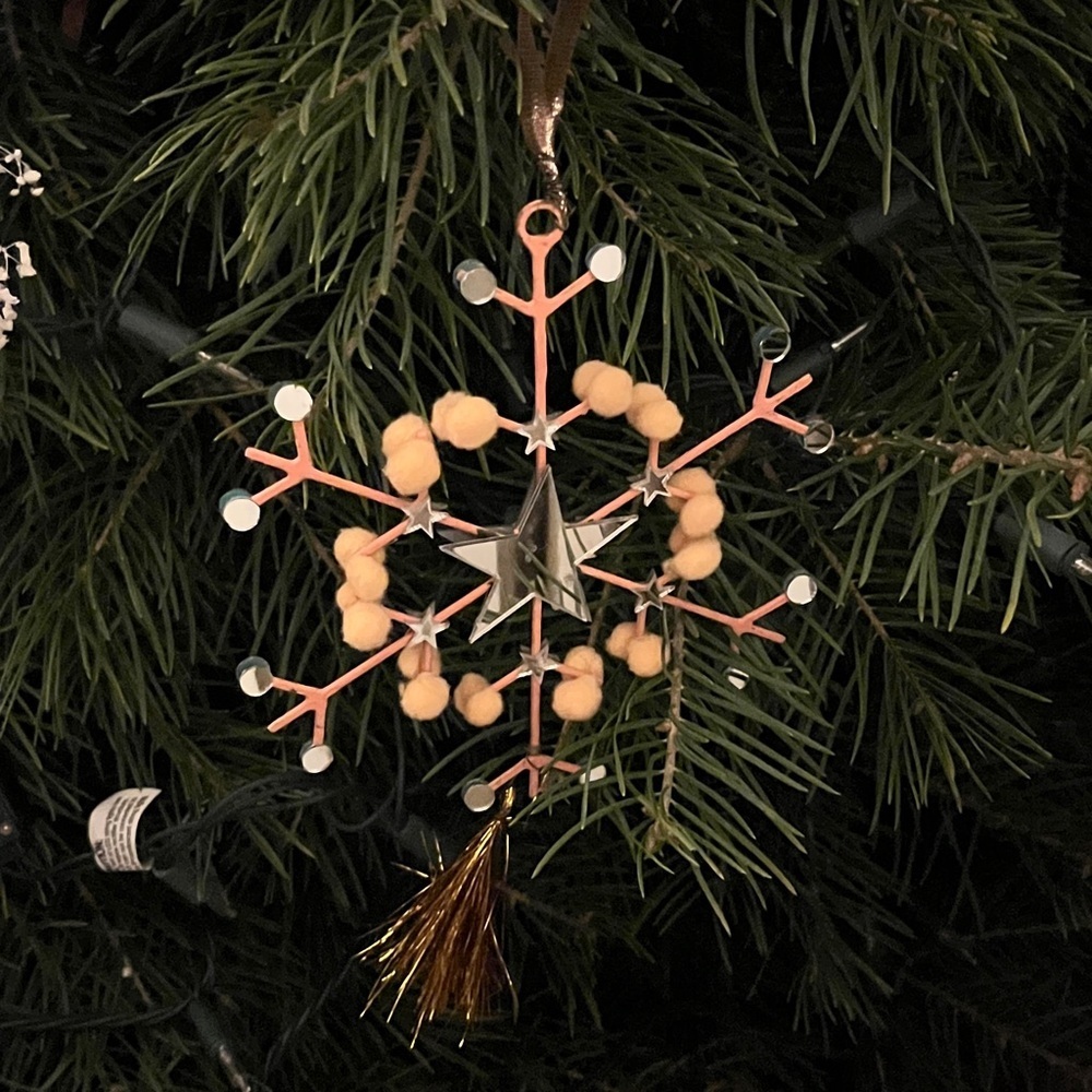 Free People A Set of Six Snowflake Ornaments NWT